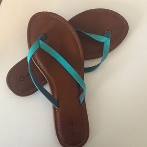 Curfew leather flip flops